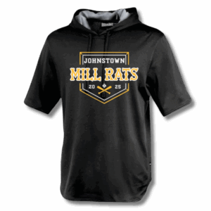 Hooded Short Sleeve Black Shirt