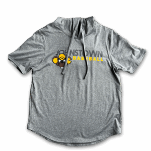Short Sleeve Gray Hooded Shirt